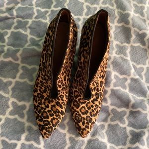 Cheetah wedge heels